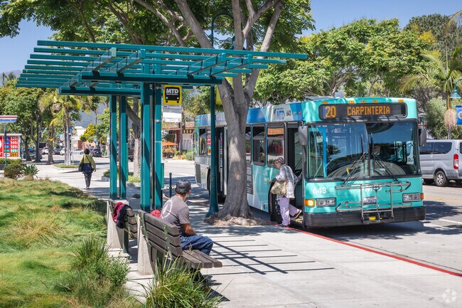 Residents have convenient access to bus lines in Old Town Carpinteria.
