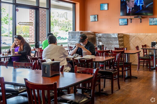 Due Amici Pizza is a local favorite for New York style pizza.