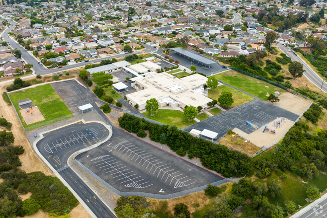 An elevated view of Parkview School located in Greg Rogers