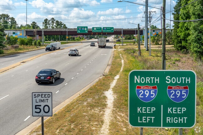 Fayetteville is easily accessed as I-295 passes through.