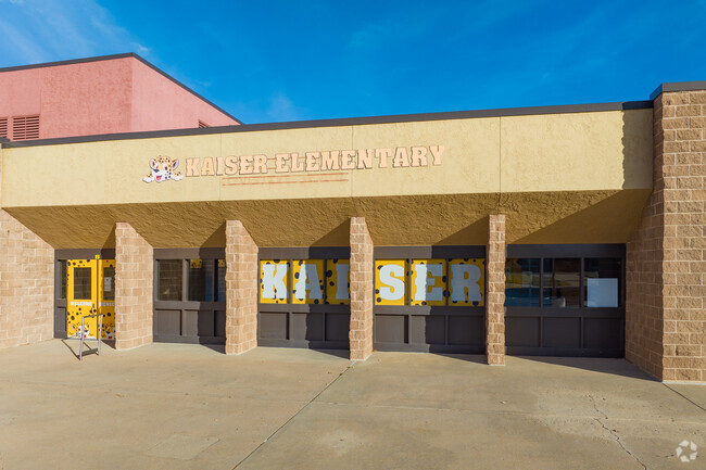 Entrance at Kaiser Elementary School in Littleton, Colorado.