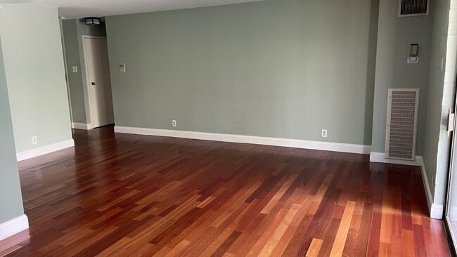 Wood floors in living area