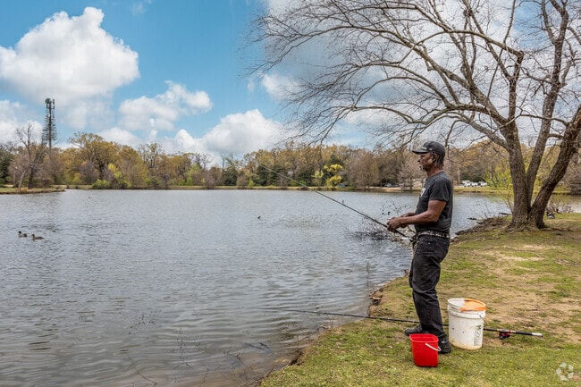 Minutes from Poplar Pines, you can enjoy fishing at the lake in Audubon Park in Memphis.