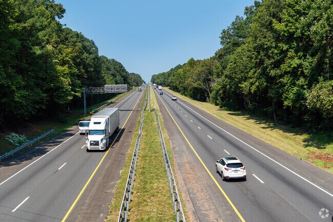 Interstate 85 runs east-west along New Hope's north side.