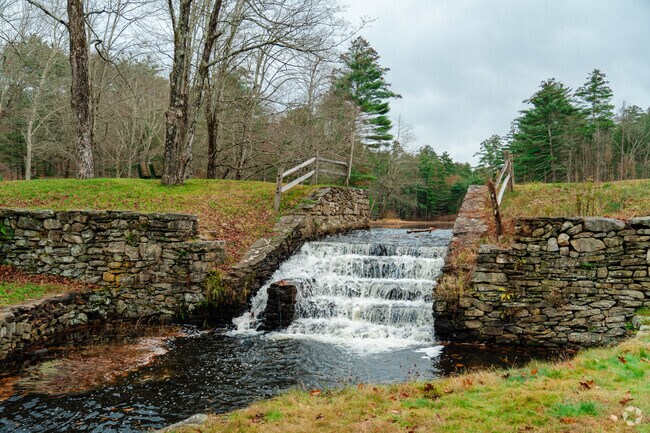A key feature of Howe State Park is the waterfall that flows out of Howe Pond.