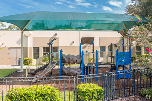 Tildenville Elementary has a covered playground for safety from the sun.