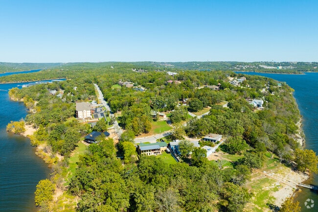 Residents are able to enjoy panoramic lake views from their homes.