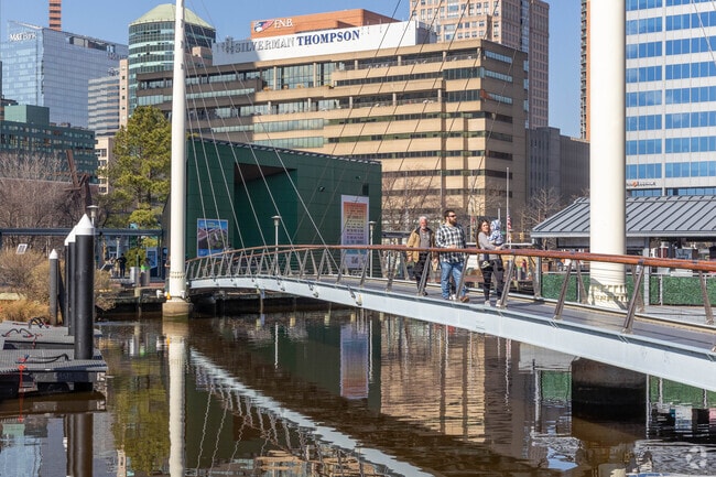 Located just south of Evergreen, the Inner Harbor Promenade is a popular destination.