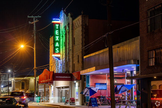 The historic Texas Theater in Palestine, built in 1930, hosts various live performances.