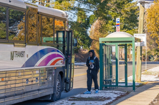 NJ Transit busses run through Buckingham Park, making commuting a breeze.