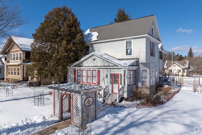 19th century Victorian design homes are a popular style in historic downtown Rhinelander.