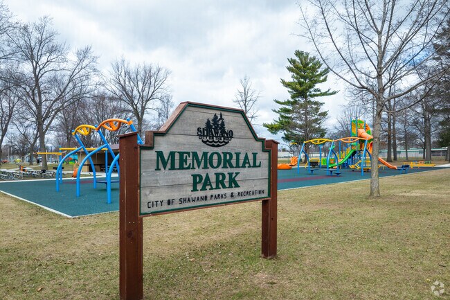 Memorial Park is a 19 acre park, home to three softball diamonds and a splash pad.
