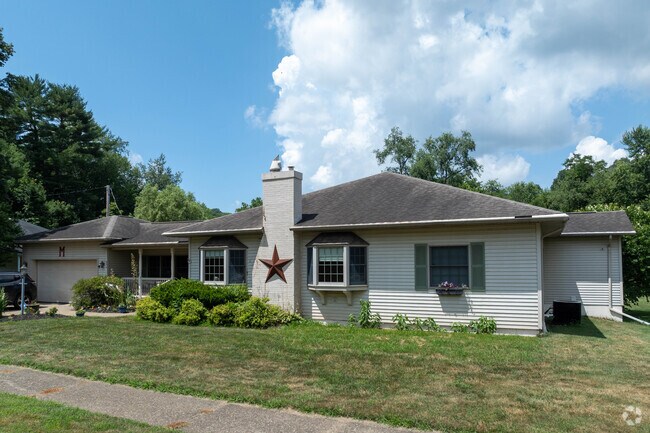 A well-maintained ranch-style home is situated on a quiet street in Newcomerstown.