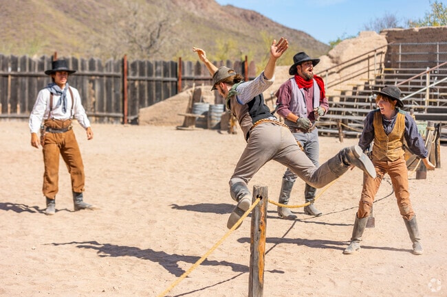 Old Tucson, A Wild West Entertainment Park blends live entertainment, history, and family fun in the Arizona sun.