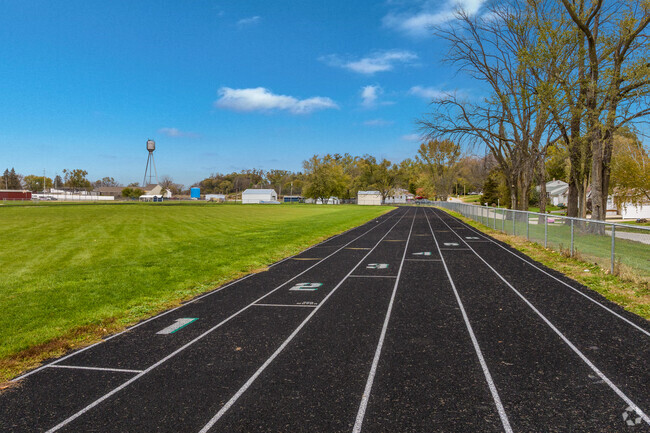 Students have ample room for exercise with a running track at Colona School.