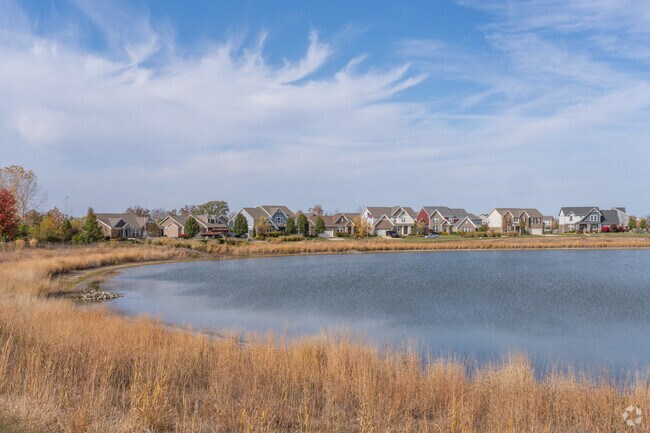 Residents of Pleasant Acres in McCordsville enjoy peaceful water views from their homes.