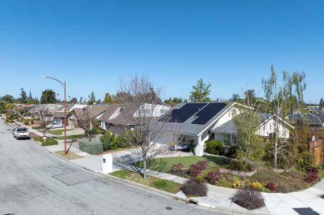 A row of midcentury ranch homes highlights Crossgate’s inviting atmosphere.