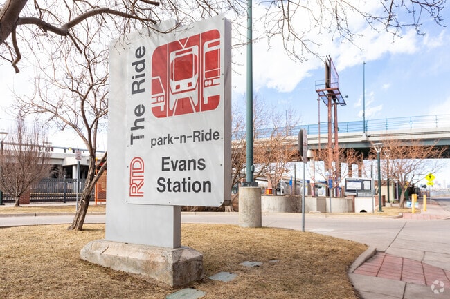 From Harvey Park you can drive to Evans station to hop on the light rail train to Denver.