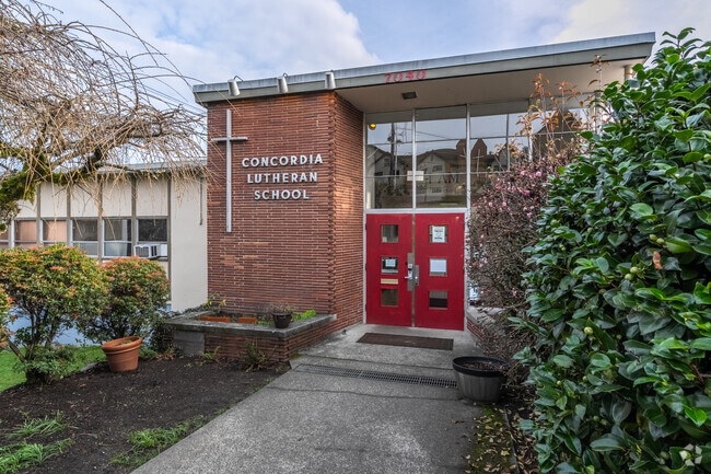 Concordia Lutheran School entrance.