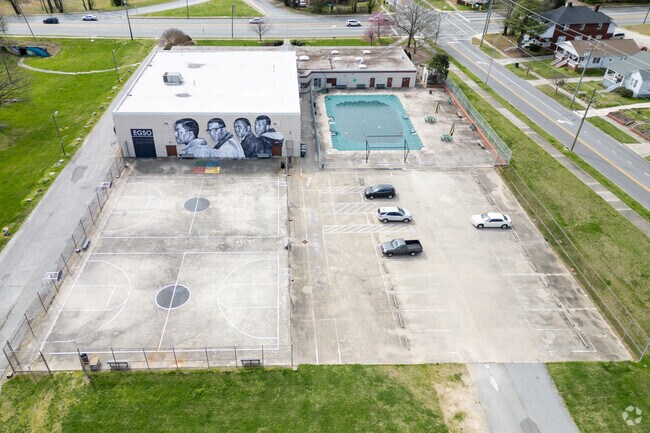 Aerial view of Benjamin Benson's Windsor Recreation Center.