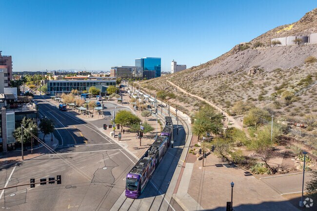 Experience seamless travel in Downtown Tempe with the light rail system.