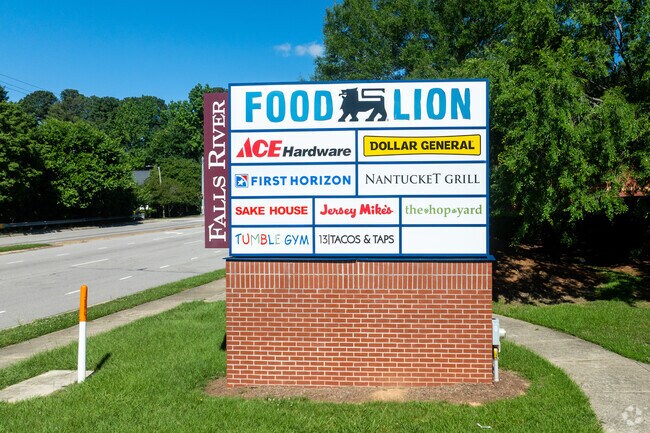 Most residents of Falls River shop for groceries at Food Lion at the Falls River Town Center.