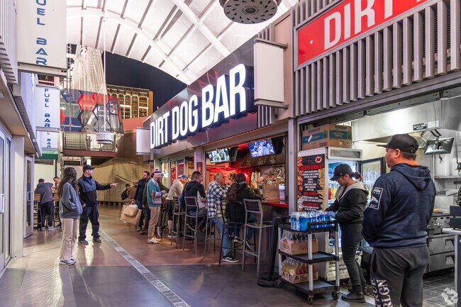 Dirt Dog Bar is a good choice for a quick bite in the Grand Bazaar Shops near Meadows Village.