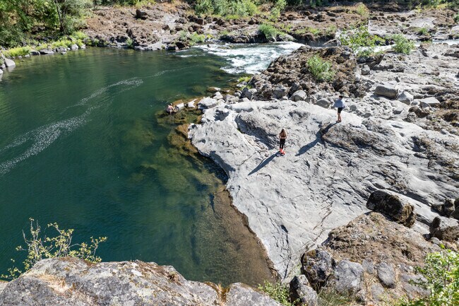 The North Umpqua River runs through Glide where many folks love to swim and raft the river.