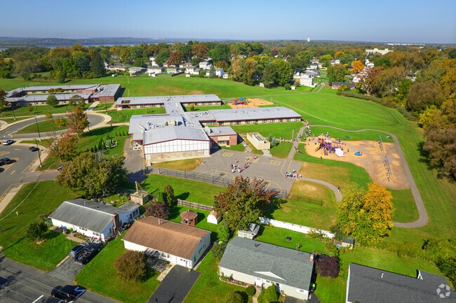 Aerial view of Chestnut Hill Elementary School.