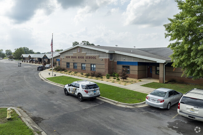 Entrance to New Hope High and Middle school in New Hope Alabama.