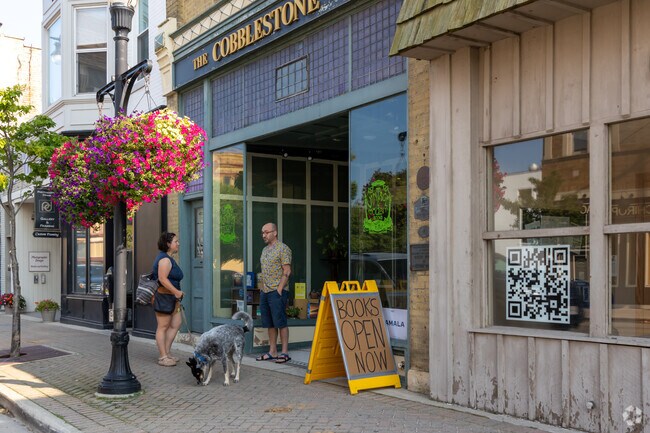 Downtown Racine holds local shops like Vintage and Modern Books.