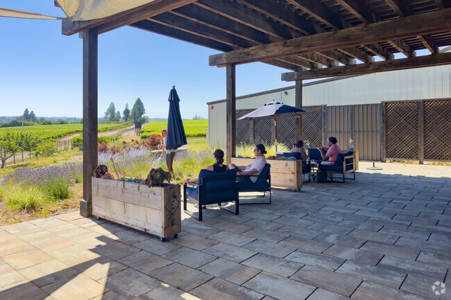 Couples can enjoy a glass of wine at Emeritus Winery in Graton.