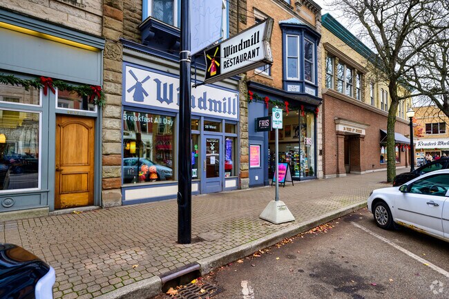 The Windmill, located downtown near the Historic District, serves breakfast all day.