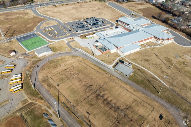 An aerial view of Manchester Middle School.