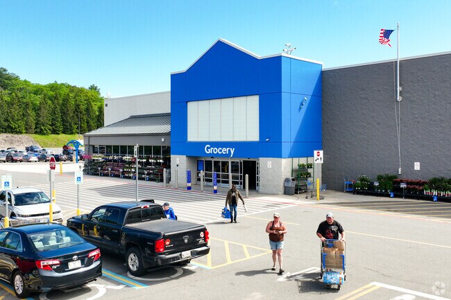 The expansive Walmart Supercenter sits just a stone's throw from North Biddeford.
