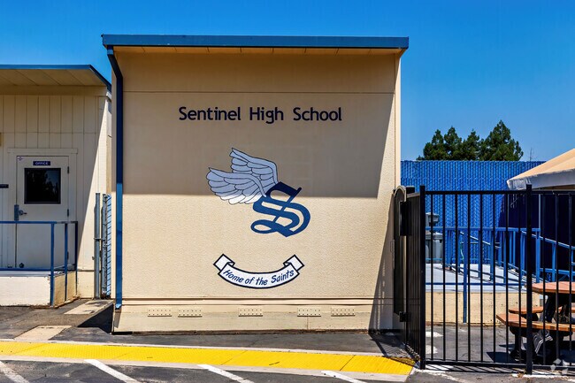 Sentinel High School East Stanislaus Modesto sits in a quiet neighborhood.