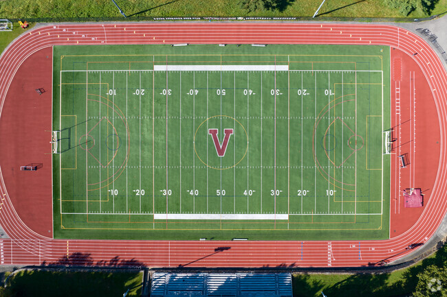 Valhalla Middle School has access  to the football field at the high school.