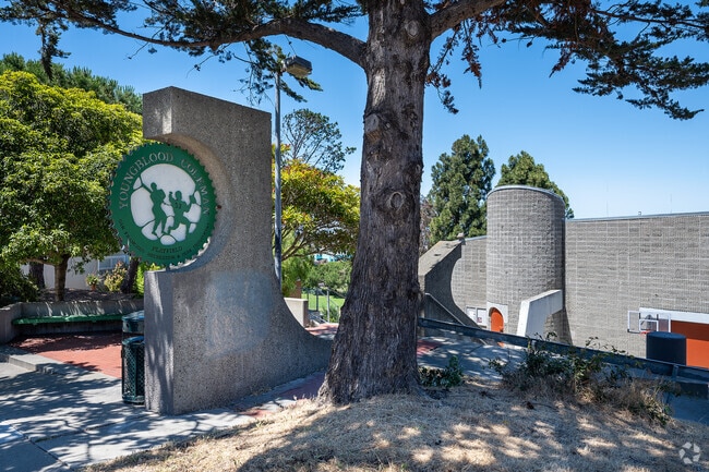 Sign at the top of Youngblood-Coleman Playground in Hunters Point.