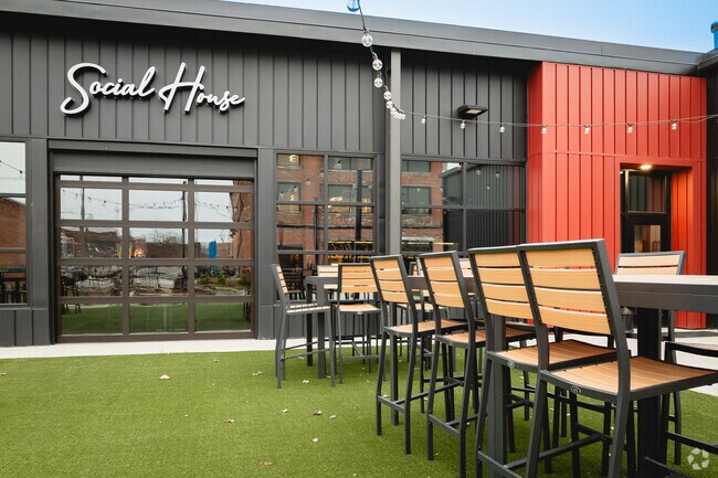 The Social House has quickly established itself as a trendy spot for outdoor cocktails across the river from Riverside North.