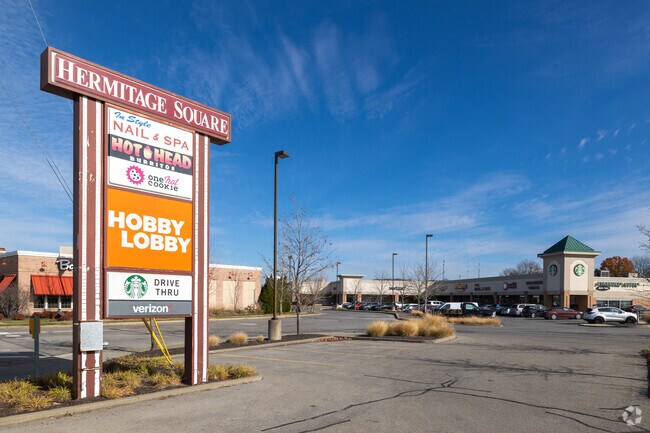 Hermitage Square plaza homes many shopping options such as Hobby Lobby.