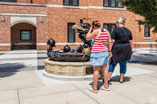 Kansas University is located in the heart of Lawrence and the residents love their Jayhawks.