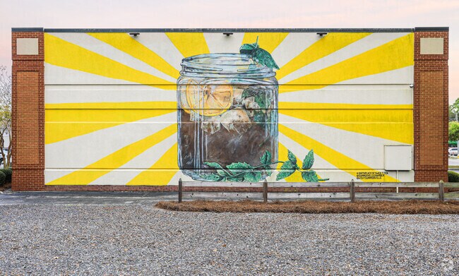 Famous Sweat Tea Mural Located in Summerville Near the Sangaree Neighborhood Charleston SC