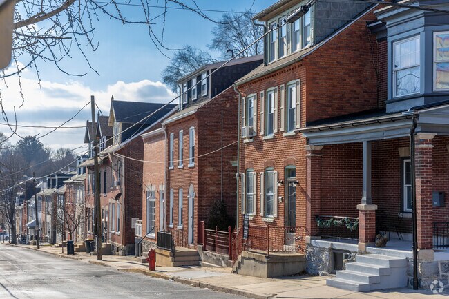 Brick rowhomes are a popular style for most of the Cabbage Hill neighborhood.