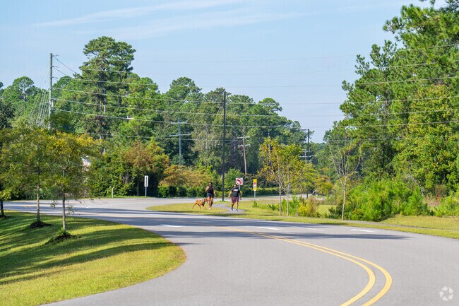 North Kerr residents enjoy the paved sidewalks.