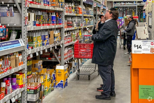 Flatlands residents can take a short drive to Lowe's for home improvement needs.