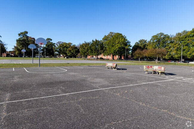 Play some basketball at General Stafford Elementary School in Lee Hall