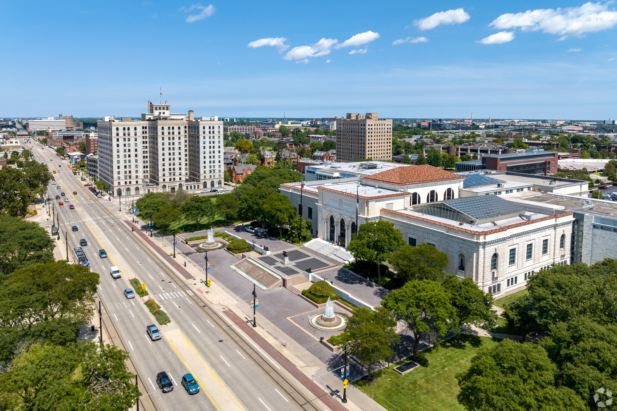 Detroit's Cultural Center neighborhood is centrally located, linking downtown to New Center.