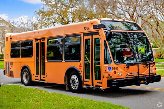 Citrus Connection buses are available in the community, providing public transportation.