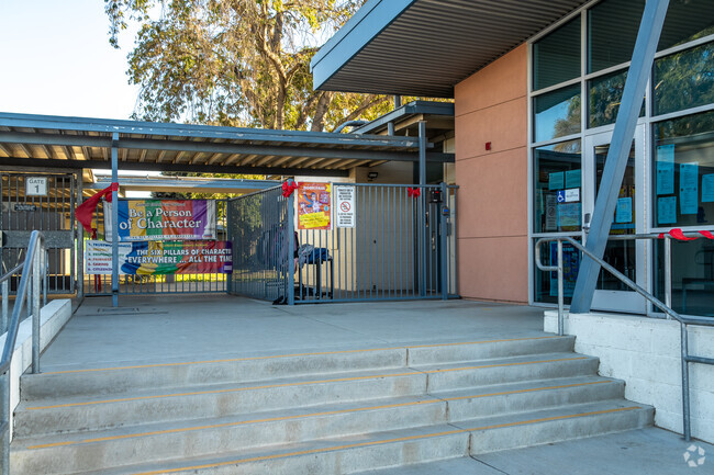 Step into Collett Elementary School through its inviting entrance.