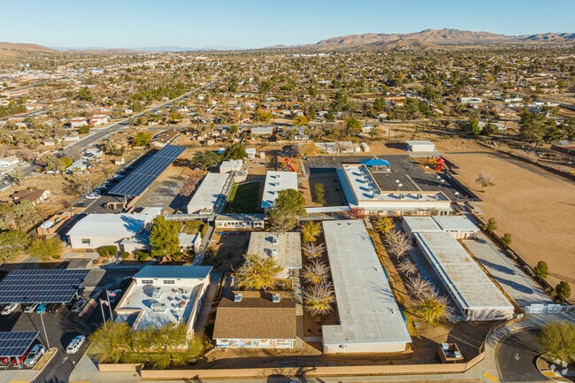 Yucca Valley Elementary School offers a sprawling campus when viewed from above.